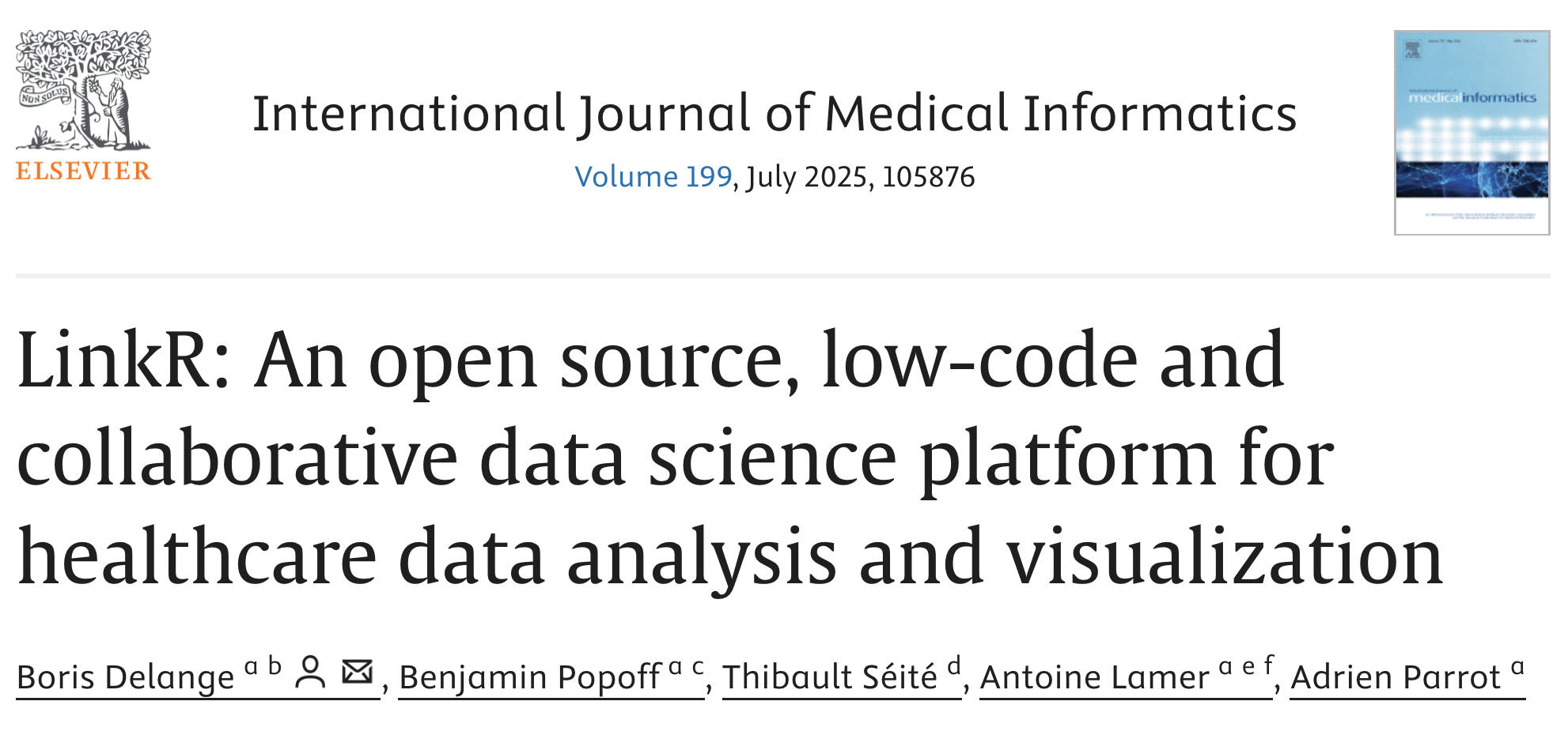 Article in the International Journal of Medical Informatics